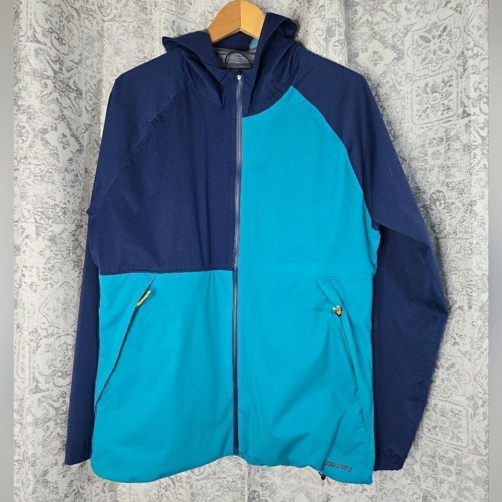 Women's Saucony Boulder Drizzle Jacket sodalite rain wind lightweight large